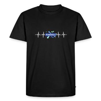 Probiotics Dairy Products, Frozen Yogurt - Men's Premium Organic T-Shirt - black - Front - Nico (187cm)