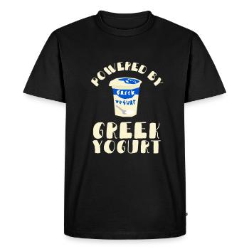 Probiotics Dairy Products, Frozen Yogurt - Men's Premium Organic T-Shirt - black - Front - Nico (187cm)
