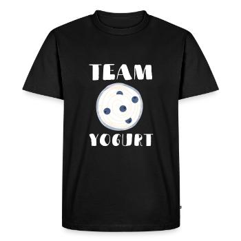 Probiotics Dairy Products, Frozen Yogurt - Men's Premium Organic T-Shirt - black - Front - Nico (187cm)