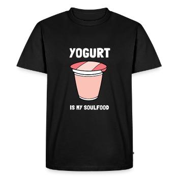 Probiotics Dairy Products, Frozen Yogurt - Men's Premium Organic T-Shirt - black - Front - Nico (187cm)