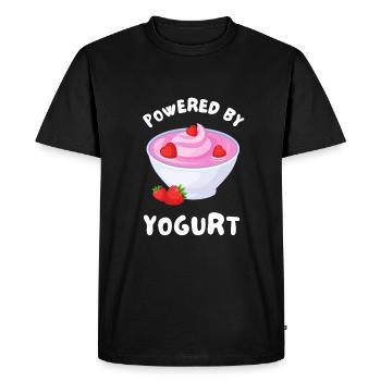 Probiotics Dairy Products, Frozen Yogurt - Men's Premium Organic T-Shirt - black - Front - Nico (187cm)