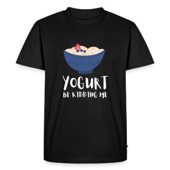 Probiotics Dairy Products, Frozen Yogurt - Men's Premium Organic T-Shirt - black - Front - Nico (187cm)