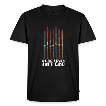 Do You Even Lift Bro Ski - Men's Premium Organic T-Shirt - black - Front - Nico (187cm)