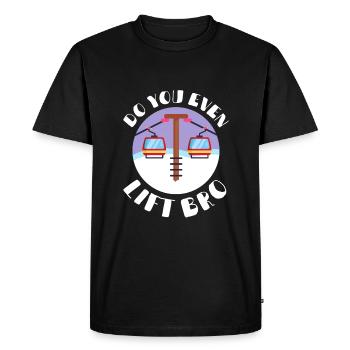 Do You Even Lift Bro Ski - Men's Premium Organic T-Shirt - black - Front - Nico (187cm)