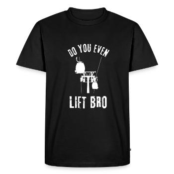 Do You Even Lift Bro Ski - Men's Premium Organic T-Shirt - black - Front - Nico (187cm)
