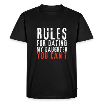 Protective Girl Dad, Dating My Daughter - Men's Premium Organic T-Shirt - black - Front - Nico (187cm)