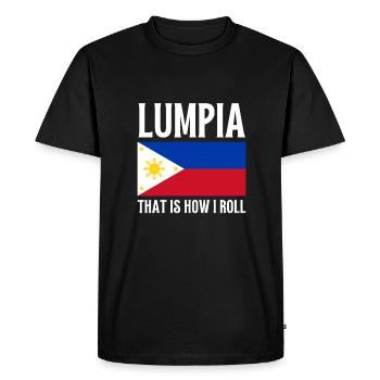 Filipino Pride Pinoy Spring Roll Lumpia Thats How - T-shirt Premium bio Homme - noir - Devant - Nico (187cm)