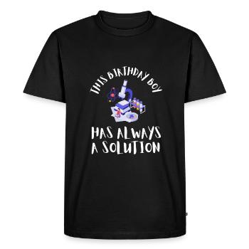 10 Years Old Science Birthday Kid 9 - Men's Premium Organic T-Shirt - black - Front - Nico (187cm)