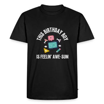 10 Years Old Science Birthday Kid 9 - Men's Premium Organic T-Shirt - black - Front - Nico (187cm)