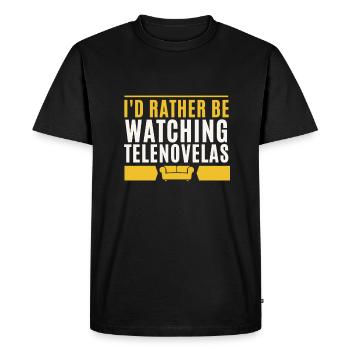 Telenovela Columbianas, émissions hispaniques et feuilletons - T-shirt Premium bio Homme - noir - Devant - Nico (187cm)