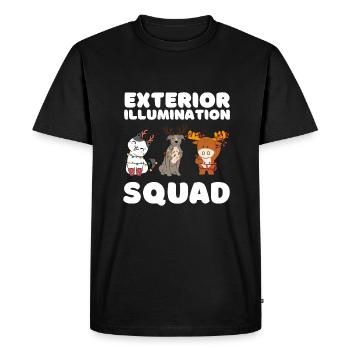 Décorateur de lumière de Noël Éclairage extérieur - T-shirt Premium bio Homme - noir - Devant - Nico (187cm)