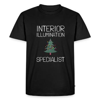Christmas Light Decorator Exterior Illumination - Men's Premium Organic T-Shirt - black - Front - Nico (187cm)
