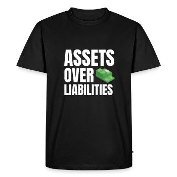 Assets Over Liabilities Entrepreneur Accountant - Men's Premium Organic T-Shirt - black - Front - Nico (187cm)