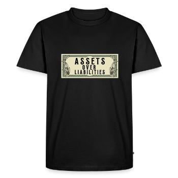 Assets Over Liabilities Entrepreneur Accountant - Men's Premium Organic T-Shirt - black - Front - Nico (187cm)