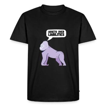 Assets Over Liabilities Entrepreneur Accountant - Men's Premium Organic T-Shirt - black - Front - Nico (187cm)