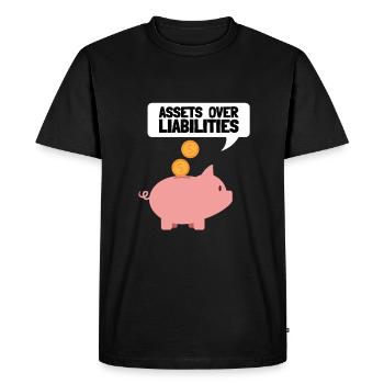 Assets Over Liabilities Entrepreneur Accountant - Men's Premium Organic T-Shirt - black - Front - Nico (187cm)