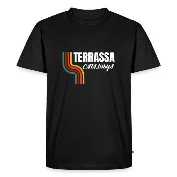 Bandera Independentista Catalana Estelada Negra - T-shirt Premium bio Homme - noir - Devant - Nico (187cm)