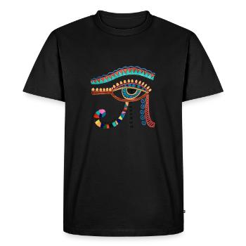 Hiéroglyphes égyptologue, Égypte ancienne - T-shirt Premium bio Homme - noir - Devant - Nico (187cm)