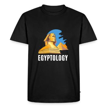 Hiéroglyphes égyptologue, Égypte ancienne - T-shirt Premium bio Homme - noir - Devant - Nico (187cm)