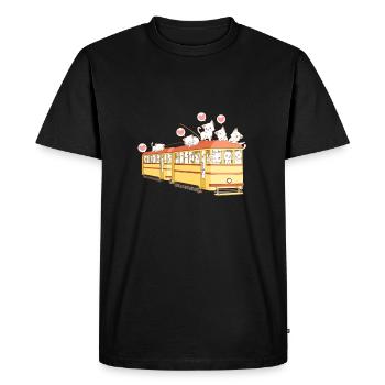 Téléphérique Téléphérique Télécabine - T-shirt Premium bio Homme - noir - Devant - Nico (187cm)