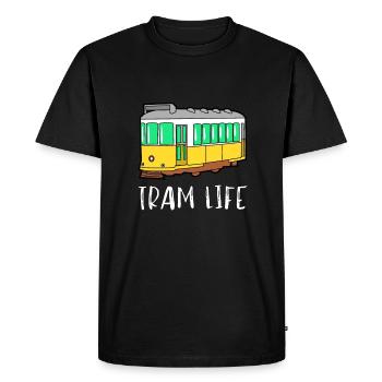 Téléphérique Téléphérique Télécabine - T-shirt Premium bio Homme - noir - Devant - Nico (187cm)