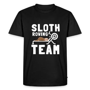 Erg Ergomètre et machine d’exercice d’aviron Aviron - T-shirt Premium bio Homme - noir - Devant - Nico (187cm)
