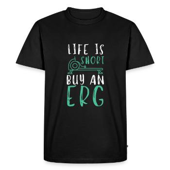 Erg Ergometer And Rowing Exercise Machine Rowing - Men's Premium Organic T-Shirt - black - Front - Nico (187cm)