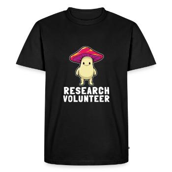 Bénévole pour la recherche psychédélique - T-shirt Premium bio Homme - noir - Devant - Nico (187cm)