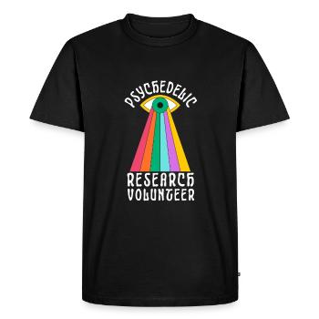 Bénévole pour la recherche psychédélique - T-shirt Premium bio Homme - noir - Devant - Nico (187cm)