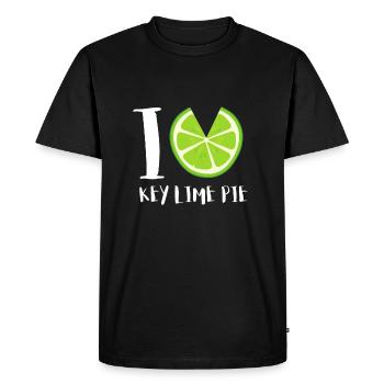 Key Lime Pie Tarte au citron Dessert - T-shirt Premium bio Homme - noir - Devant - Nico (187cm)