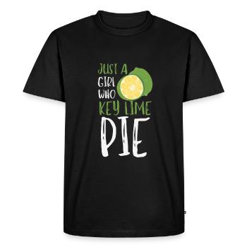 Key Lime Pie Tarte au citron Dessert - T-shirt Premium bio Homme - noir - Devant - Nico (187cm)