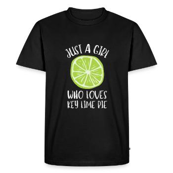 Key Lime Pie Tarte au citron Dessert - T-shirt Premium bio Homme - noir - Devant - Nico (187cm)