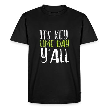 Key Lime Pie Tarte au citron Dessert - T-shirt Premium bio Homme - noir - Devant - Nico (187cm)