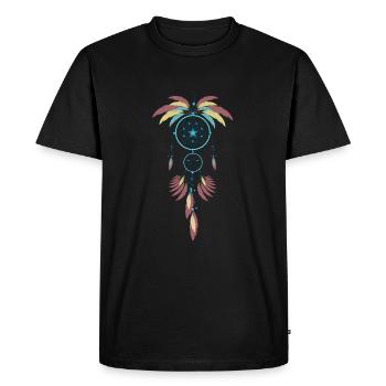 Native American Indian Abenaki - Men's Premium Organic T-Shirt - black - Front - Nico (187cm)