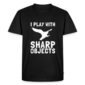 Falconer Falconry Ornithology Falcon Trainer - Men's Premium Organic T-Shirt - black - Front - Nico (187cm)