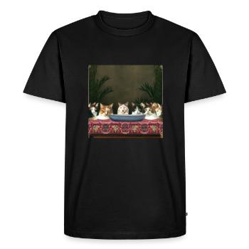 Cat Art History - Men's Premium Organic T-Shirt - black - Front - Nico (187cm)