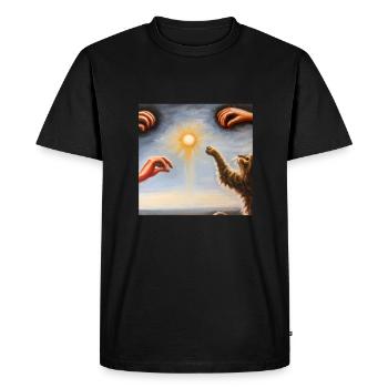 Cat Art History - Men's Premium Organic T-Shirt - black - Front - Nico (187cm)