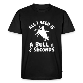 Future Bull Rider Steer Riding - T-shirt Premium bio Homme - noir - Devant - Nico (187cm)