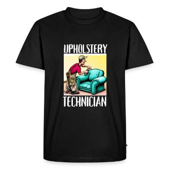 Restorer Furnishing Cushioning Upholstery - Men's Premium Organic T-Shirt - black - Front - Nico (187cm)