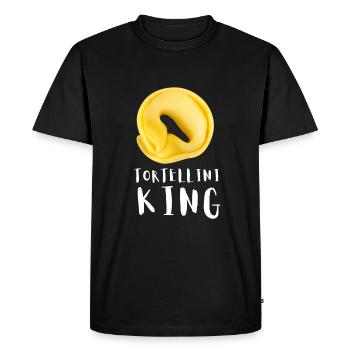 Italian Penne Pasta Tortellini - Men's Premium Organic T-Shirt - black - Front - Nico (187cm)