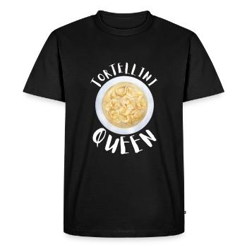 Italian Penne Pasta Tortellini - Men's Premium Organic T-Shirt - black - Front - Nico (187cm)
