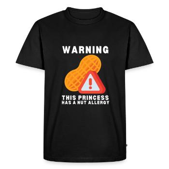 Peanut Allergy Awareness Peanut Allergic - Men's Premium Organic T-Shirt - black - Front - Nico (187cm)