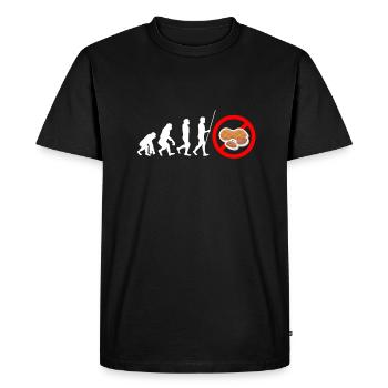 Peanut Allergy Awareness Peanut Allergic - Men's Premium Organic T-Shirt - black - Front - Nico (187cm)