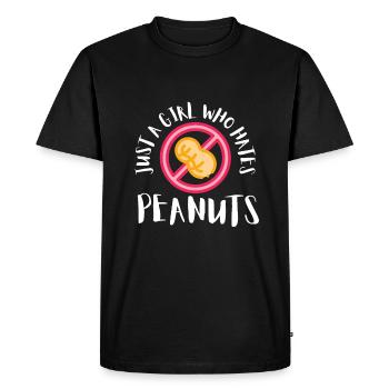 Peanut Allergy Awareness Peanut Allergic - Men's Premium Organic T-Shirt - black - Front - Nico (187cm)