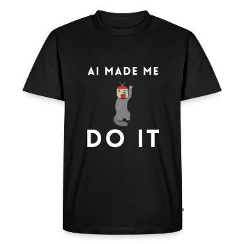 Artificial Intelligence Ai Chat - Men's Premium Organic T-Shirt - black - Front - Nico (187cm)