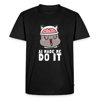 Artificial Intelligence Ai Chat - Men's Premium Organic T-Shirt - black - Front - Nico (187cm)