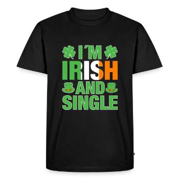 Design irlandais Dicton irlandais et drôle de single - T-shirt Premium bio Homme - noir - Devant - Nico (187cm)