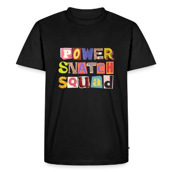 Vol de puissance d’haltérophilie - T-shirt Premium bio Homme - noir - Devant - Nico (187cm)