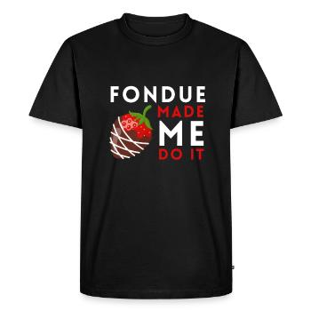 Fondue au fromage suisse - T-shirt Premium bio Homme - noir - Devant - Nico (187cm)