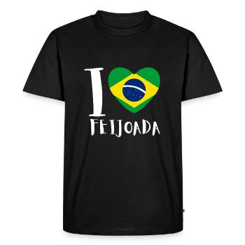 Brazil Brazilian Pork Bean Stew Feijoada - Men's Premium Organic T-Shirt - black - Front - Nico (187cm)